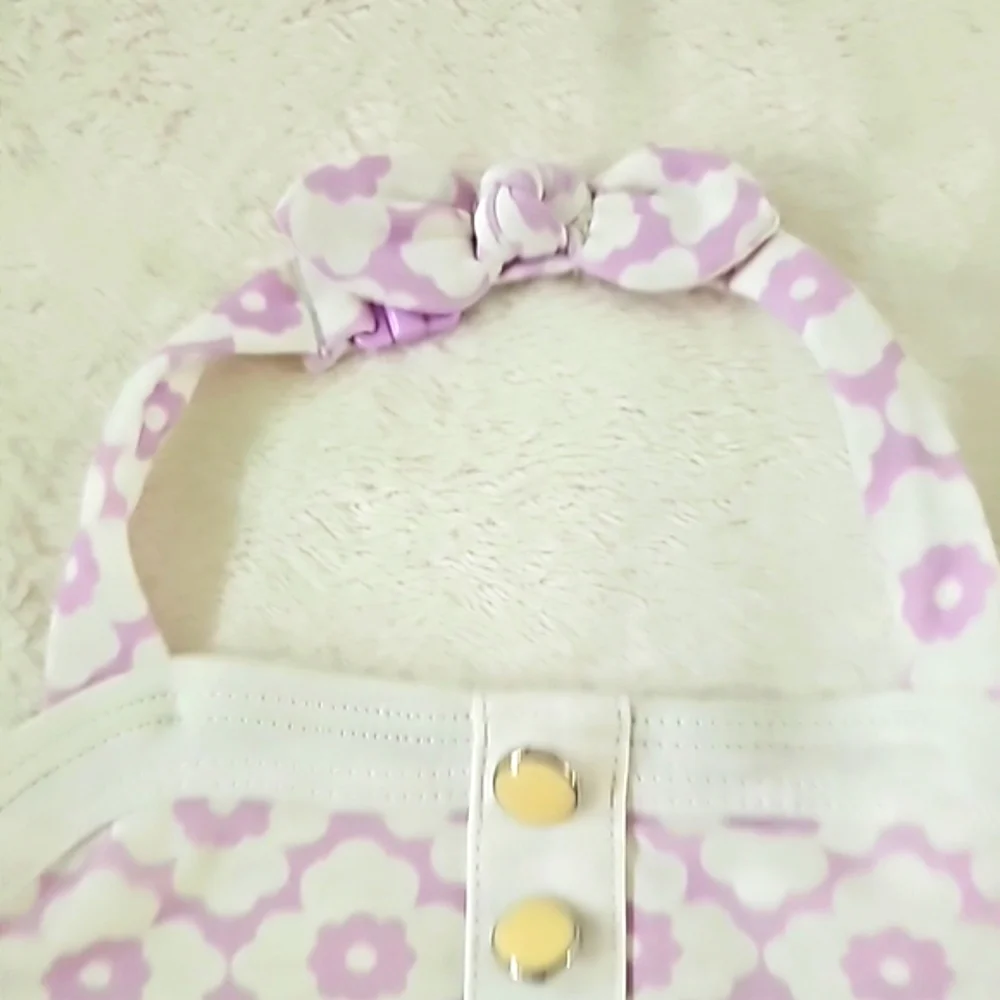 Janie and Jack | Vintage Style Light Purple and White Daisy Print Swimsuit